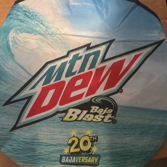 Pepsi Other - Mountain Dew 20th Bajaversary Baja Blast Windshield Sun Shade Car BNWOT
